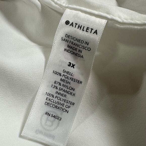 Athleta Women's Mesh Racer Run Short Bright White Women's Size 3X NWT STAIN - Picture 7 of 14